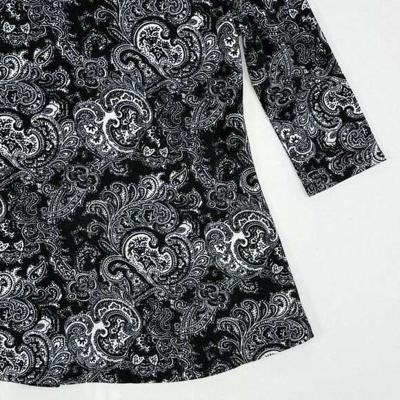 Nandashe Women 3/4 Sleeves Paisley Tunic Shirts Casual Dressy Blouse Tops Size L - Picture 14 of 16